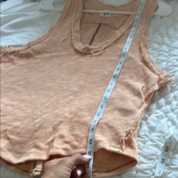 We The Free Orange Crop distressed Tank Top small - Picture 10 of 11